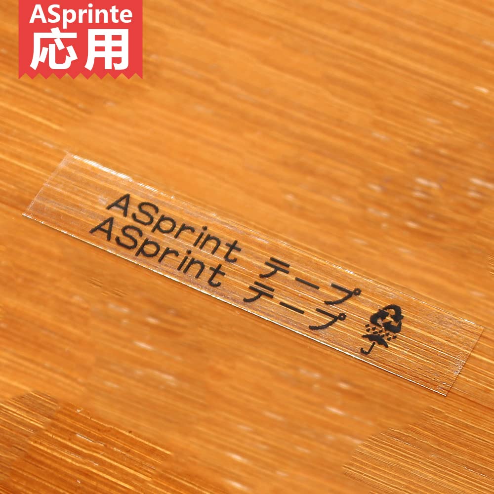 12mm 透明黒文字 CR-12X テープカートリッジ と互換性のある カシオ CASIO ネームランド テープ 12 (XR-12X) 透明 黒文字 5個セット ASprinte