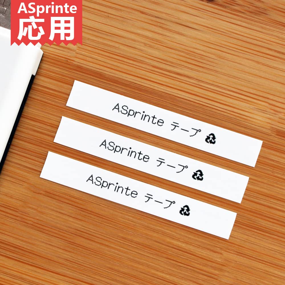5個 互換 テプラ 6mm 白 白地黒文字 テープカートリッジ と互換性のある キングジム Kingjim テプラ Tepra ES6K(SS6K)テプラpro ラベルライター用 8m ASprinte