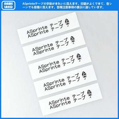 1個 18mm 白地黒文字 CR-18WE テープカートリッジ と互換性のある カシオ CASIO ネームランド ラベルライター テープ (XR-18WE) ASprinte