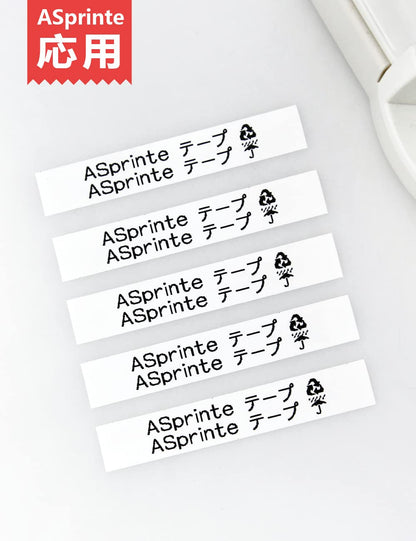 5個 9mm 白地黒文字 ES9K テープカートリッジ と互換性のある テプラ テープ 白 黒文字 (SS9K) キングジム Kingjim tepra テプラpro ラベルライター用 sr150 sr170 sr750 sr5900p 8M ASprinte