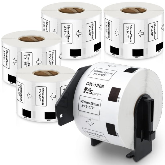 食品表示用検体ラベル 52mm x 29mm 1000枚/巻 DK-1226 DK 1226 感熱ステッカー紙 ラベルプリンター QL-800 QL-820NWB QL-700 QL-550 QL-720NW QL-650TD 5ロールセット,ブラザーBrotherと互換性のある DKラベル 合計5000枚