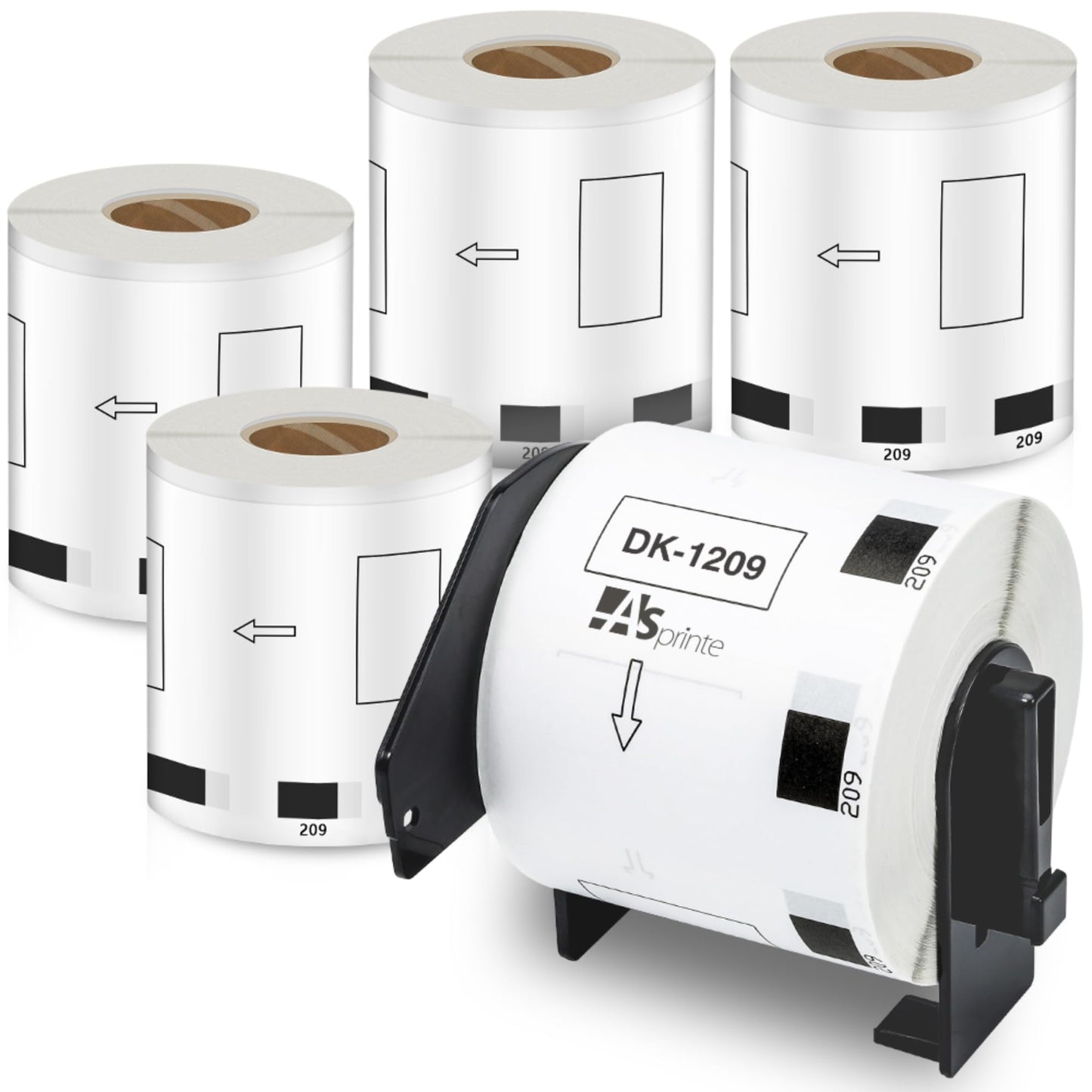 食品表示用検体ラベル 62mm x 29mm DK-1209 DK 1209 800枚/巻 感熱ステッカー紙 ラベルプリンター QL-800 QL-820NWB QL-700 QL-550 QL-720NW QL-650TD 5ロールセット,ブラザーBrotherと互換性のある DKラベル 合計4000枚