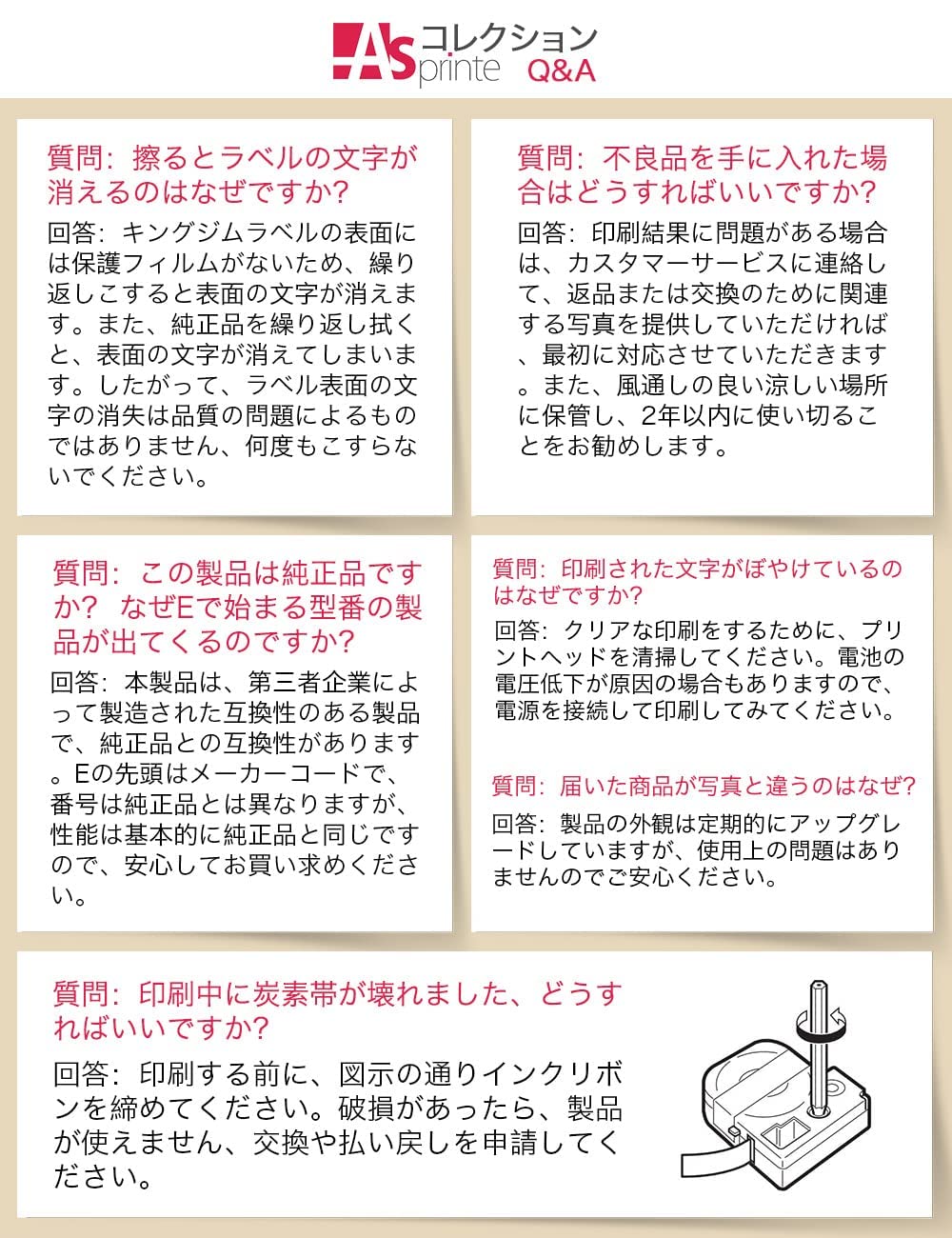 12mm 互換 テプラ テープ キングジム pro テープカートリッジ Kingjim Tepra 本体 SS12K ST12K SC12R SC12Y SC12G SC12B KINGJIM 強粘着 テプラプロ用 sr150 sr170 sr670 透明 白 6色の1セット ASprinte