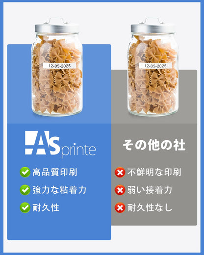 5個 互換 テプラ テープ 4mm 白地黒文字 ES4K と互換性のある キングジム テプラ テープ カートリッジ テプラPRO Kingjim tepra用 (SS4K) 8M ASprinte